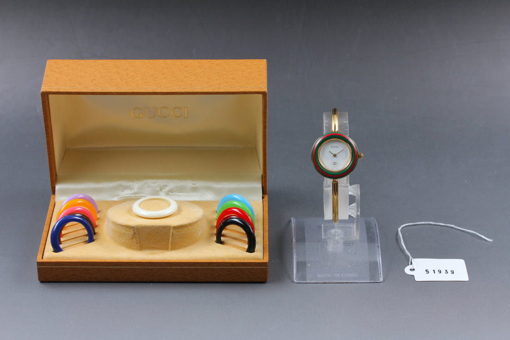 Gucci 1100-L Change Bezel 12 Colors Women's Quartz Watch, Boxed (2)