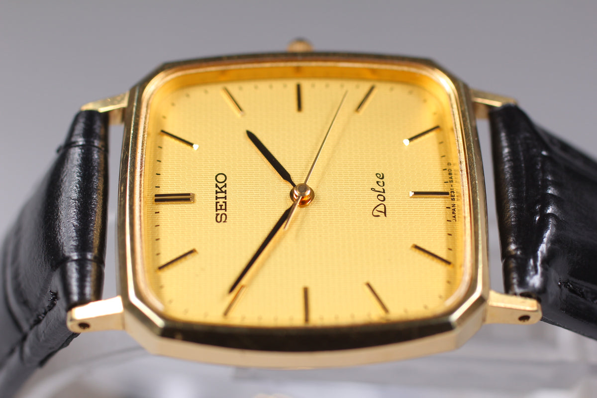 SEIKO Dolce 5E31-5A80 Gold SGP Quartz Men's Watch, 1990 (8)