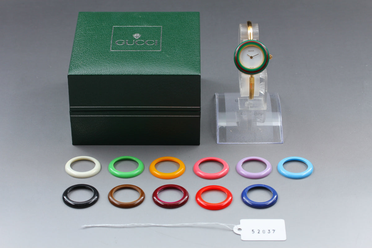 GUCCI 11/12.2 Change Bezel 12 Colors Ladies Quartz Watch, Boxed (3)