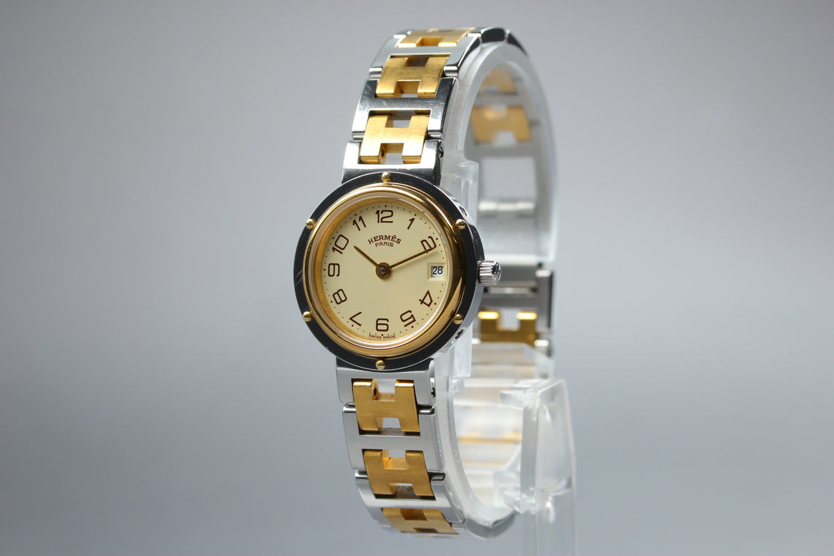 HERMES Clipper Arabic Date Quartz Women's Watch, w/ Case (5)