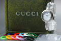 GUCCI 11/12.2L Silver 12 Color Change Bezel Women Quartz Watch, Boxed (1)