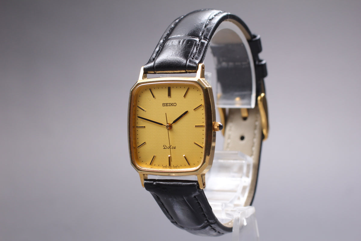 SEIKO Dolce 5E31-5A80 Gold SGP Quartz Men's Watch, 1990 (3)