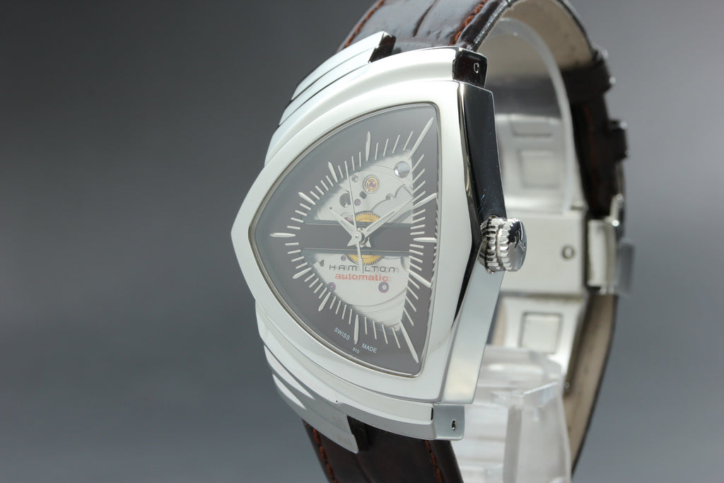 Hamilton Ventura H245150 Silver Automatic Men Watch, Box Papers (6)