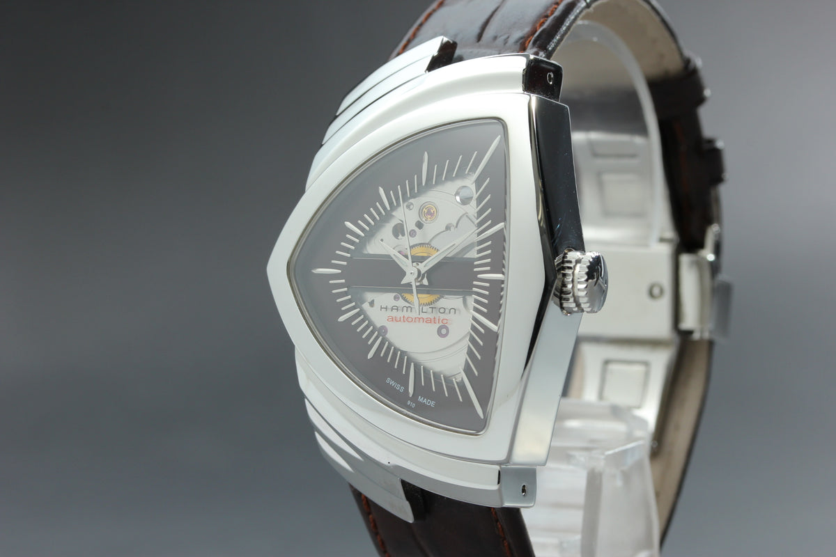 Hamilton Ventura H245150 Silver Automatic Men Watch, Box Papers (6)
