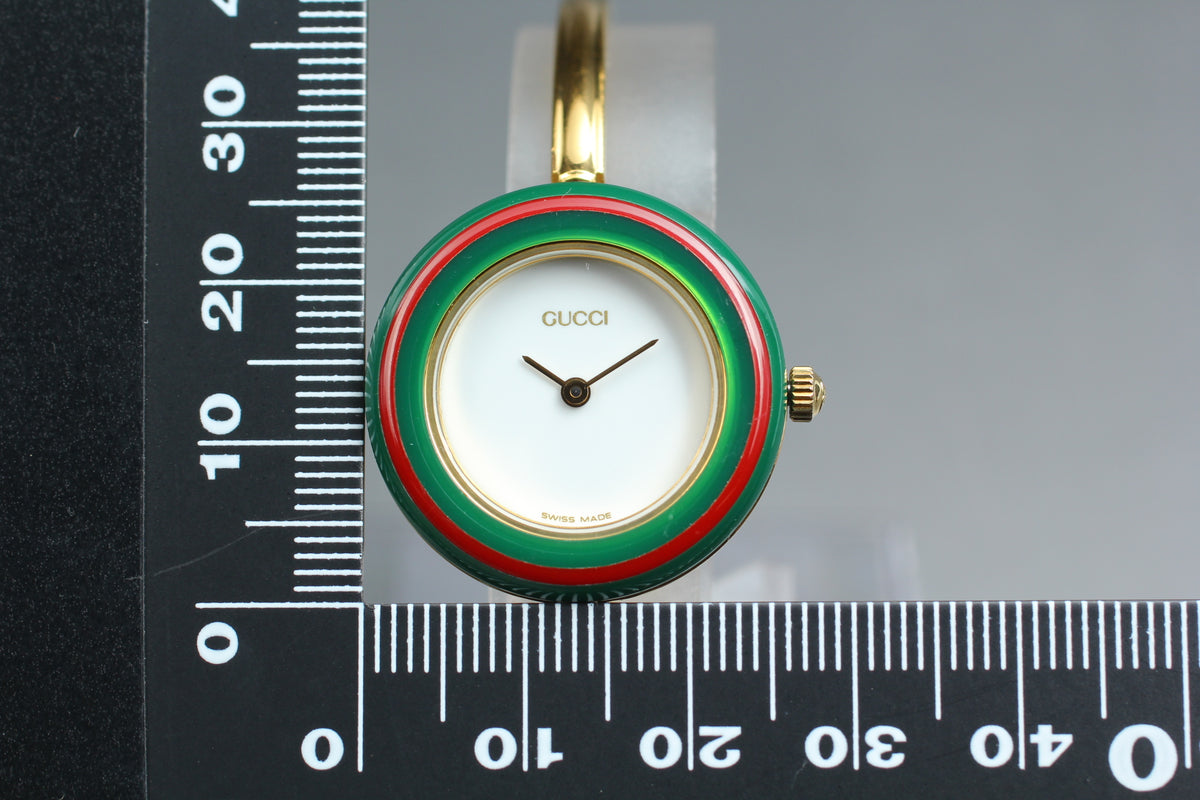 GUCCI 11/12.2 Change Bezel 12 Colors Boxed Ladies Quartz Watch (16)