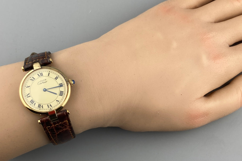 Cartier Must Vendome 590003 Vermeil Roman LM 30mm Quartz Unisex Watch (3)