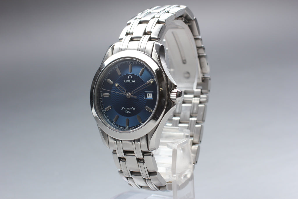 OMEGA Seamaster 120m 2511.81 Blue Wave Dial Quartz Men's Watch (7)