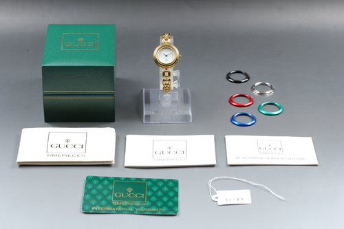 GUCCI 11/12 Change Bezel 6 Color Women's Watch, Box papers (2)