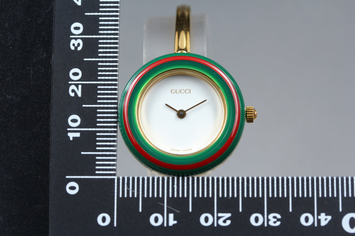 GUCCI 11/12.2 Change Bezel 12 Colors Women's Quartz Watch, Box Papers (15)
