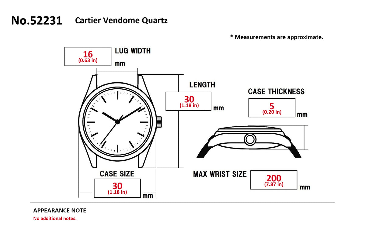 Cartier Must Vendome 590003 Vermeil Roman LM 30mm Quartz Unisex Watch (15)