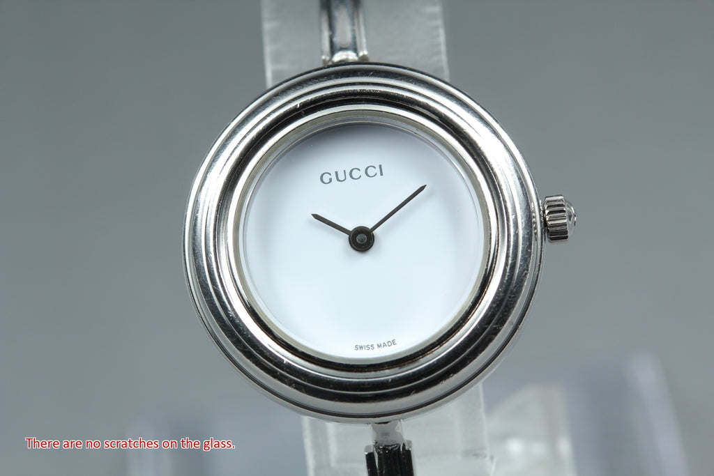 GUCCI 11/12.2L Silver 12 Colors Change Bezel Women's Qz Watch (4)