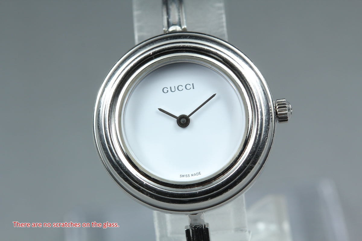GUCCI 11/12.2L Silver 12 Colors Change Bezel Women's Qz Watch (4)
