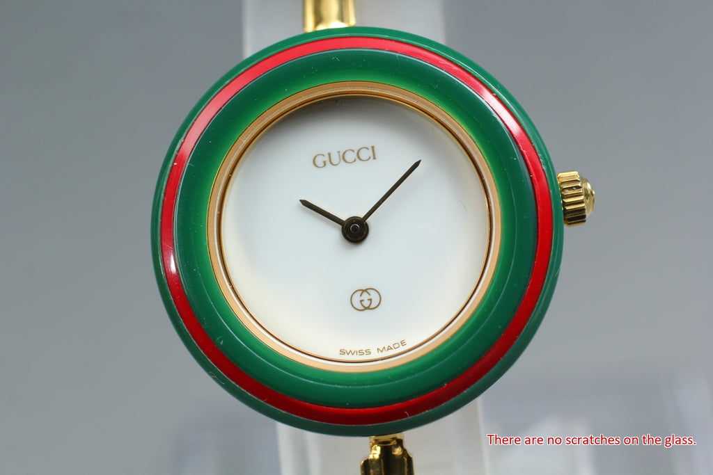 Gucci 1100-L Change Bezel 12 Colors Women's Quartz Watch, Box Papers (3)