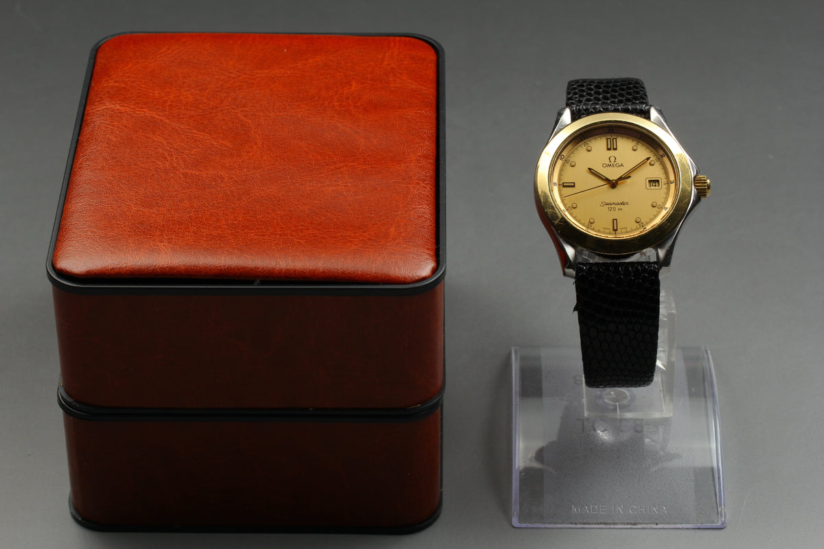OMEGA Seamaster 120m 168.1501 Gold Tone Mens Quartz Watch (2)