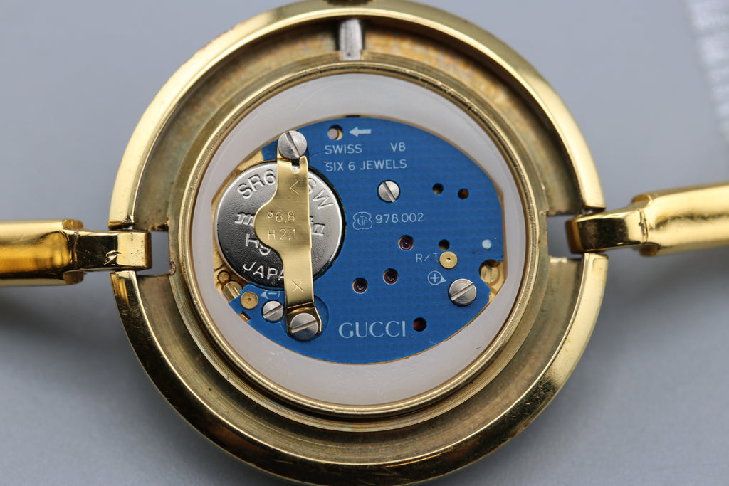 GUCCI 11/12 Change Bezel 12 Color Women's Quartz Watch, Box Papers (8)