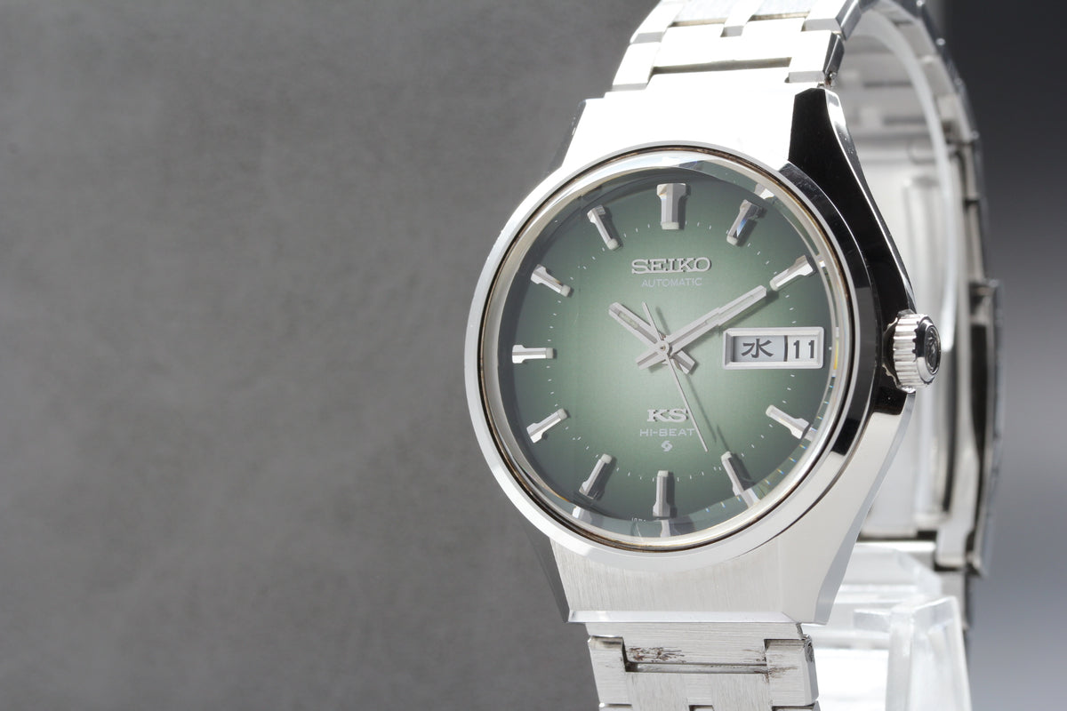 King Seiko 5626-7200 Kanji Faceted Crystal Green Automatic Men Watch (16)