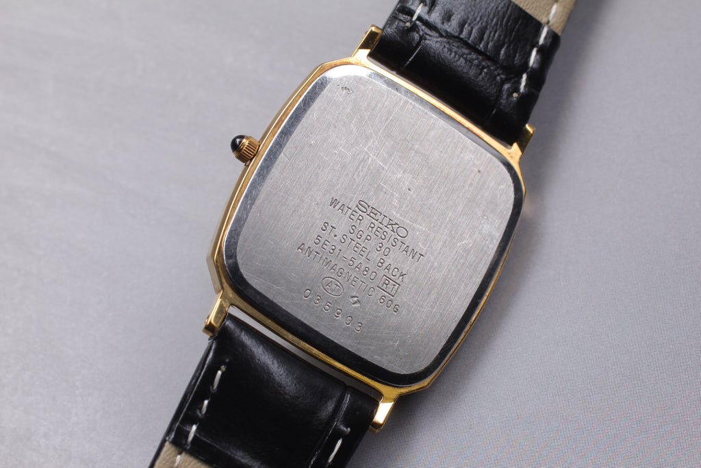 SEIKO Dolce 5E31-5A80 Gold SGP Quartz Men's Watch, 1990 (13)
