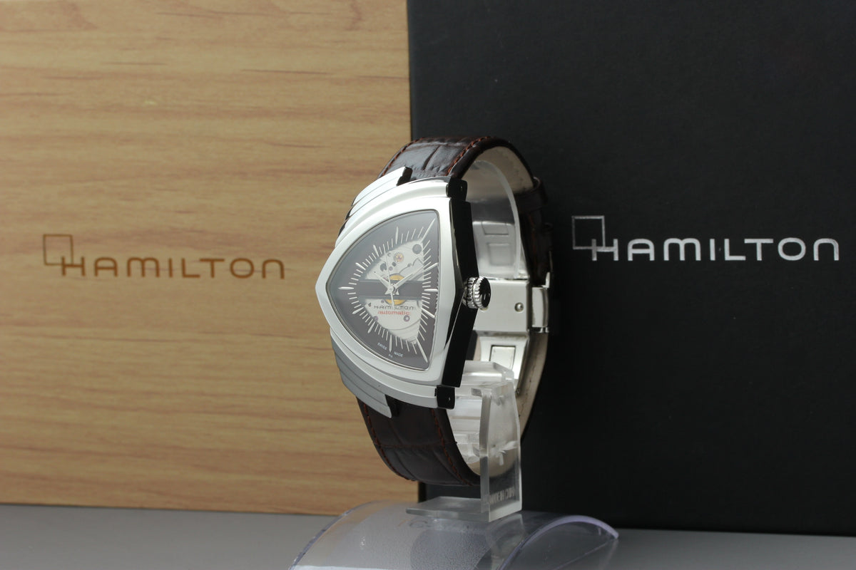 Hamilton Ventura H245150 Silver Automatic Men Watch, Box Papers (4)