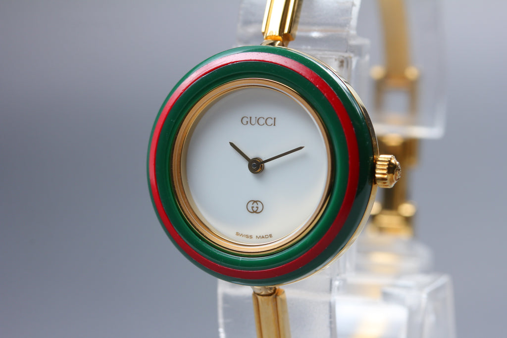 Gucci 1100-L Change Bezel 12 Colors Women's Quartz Watch, Boxed (5)