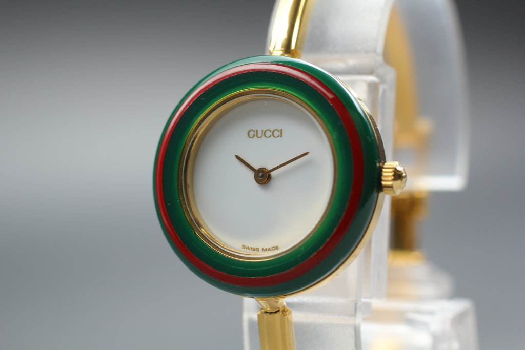 GUCCI 11/12.2 Change Bezel 12 Colors Boxed Ladies Quartz Watch (5)