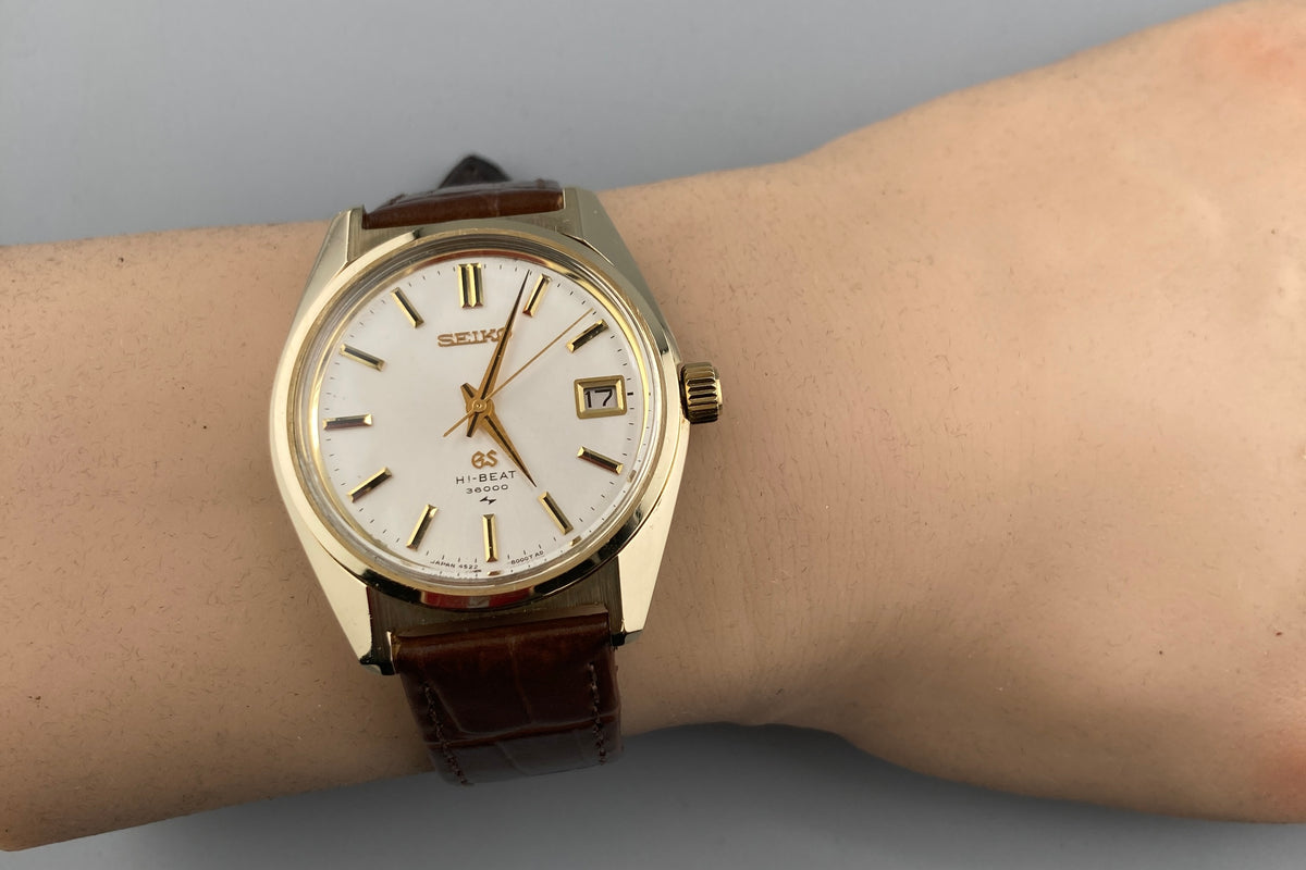 King SEIKO 4522-8000 HI-Beat Gold Cap Hand Winding Men's Watch (2)