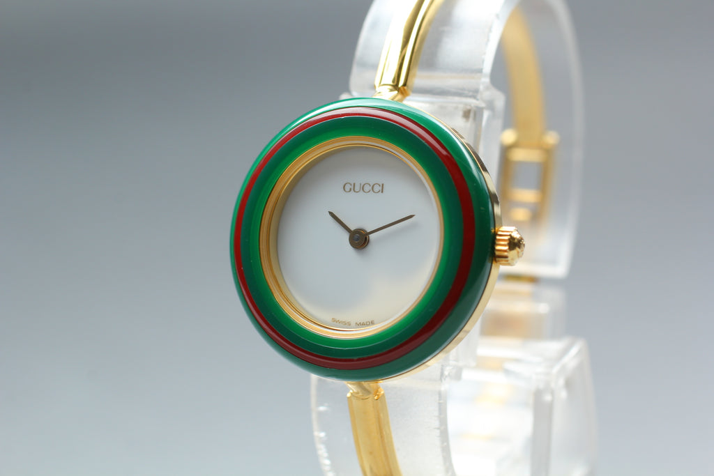 GUCCI 11/12.2 Change Bezel 12 Colors Women's Quartz Watch, Box Papers (5)