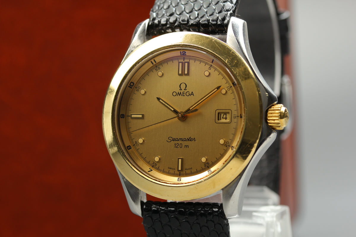 OMEGA Seamaster 120m 168.1501 Gold Tone Mens Quartz Watch (3)