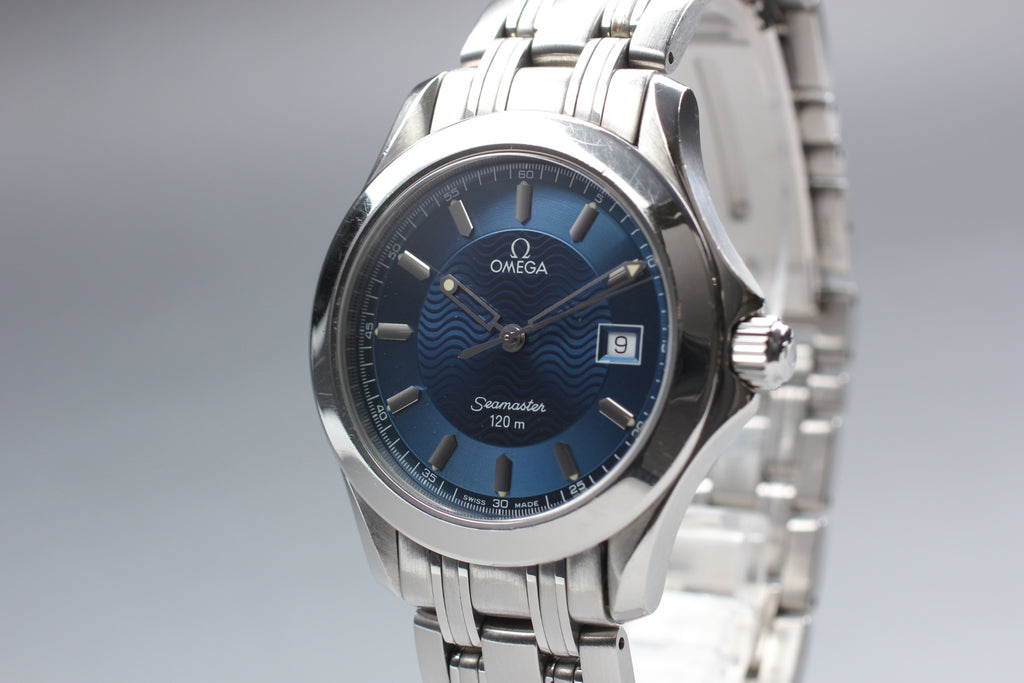 OMEGA Seamaster 120m 2511.81 Blue Wave Dial Quartz Men's Watch (6)