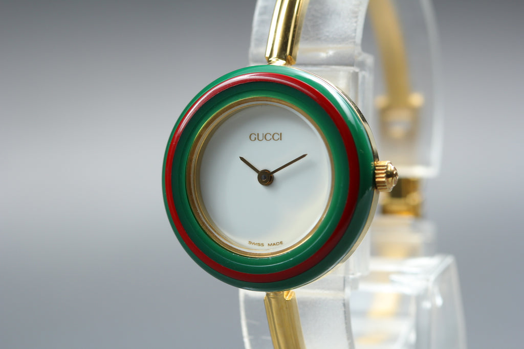 GUCCI 11/12.2 Change Bezel 12 Colors Women's Quartz Watch, Box Papers (5)