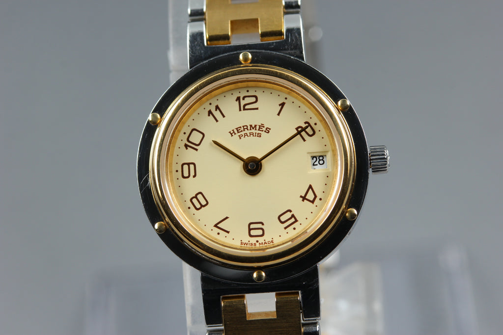 HERMES Clipper Arabic Date Quartz Women's Watch, w/ Case (3)
