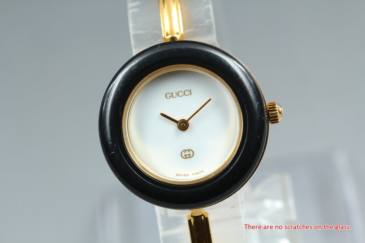 GUCCI 11/12 Change Bezel 12 Color Women's Quartz Watch, Box Papers (3)