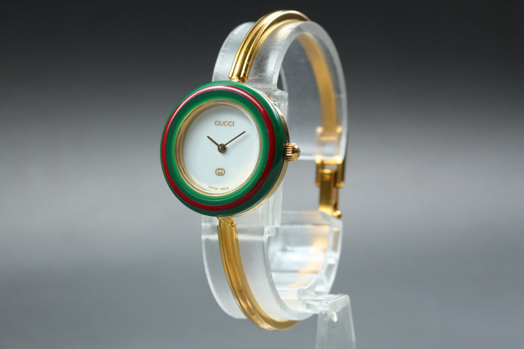 GUCCI 11/12.2 Change Bezel 12 Colors Women's Quartz Watch, Box Papers (6)