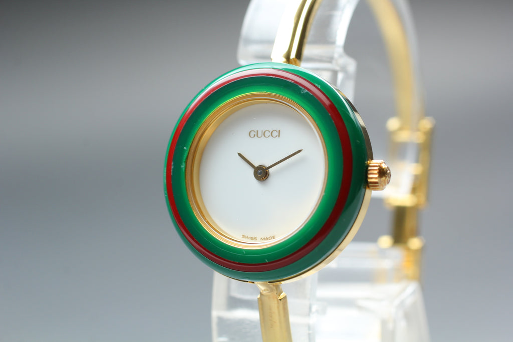 GUCCI 11/12.2 Change Bezel 12 Colors Women's Quartz Watch, Box Papers (5)