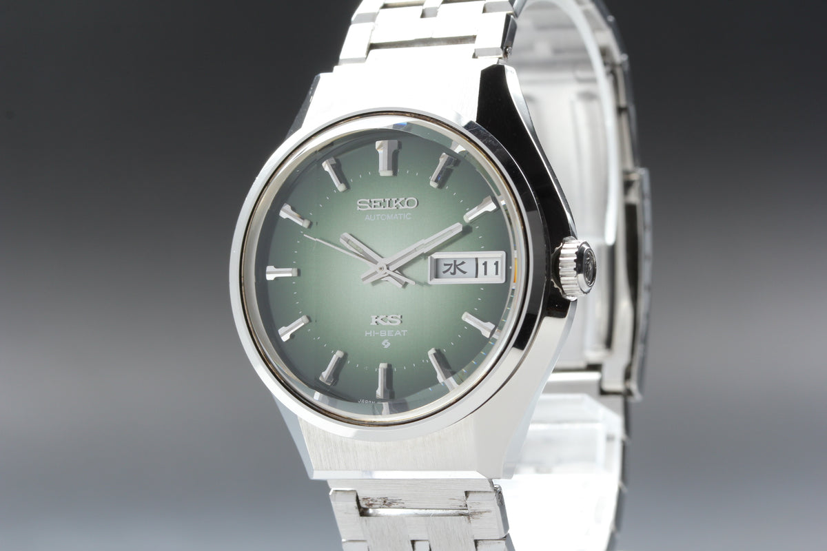 King Seiko 5626-7200 Kanji Faceted Crystal Green Automatic Men Watch (5)