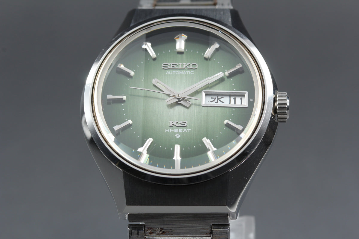 King Seiko 5626-7200 Kanji Faceted Crystal Green Automatic Men Watch (4)