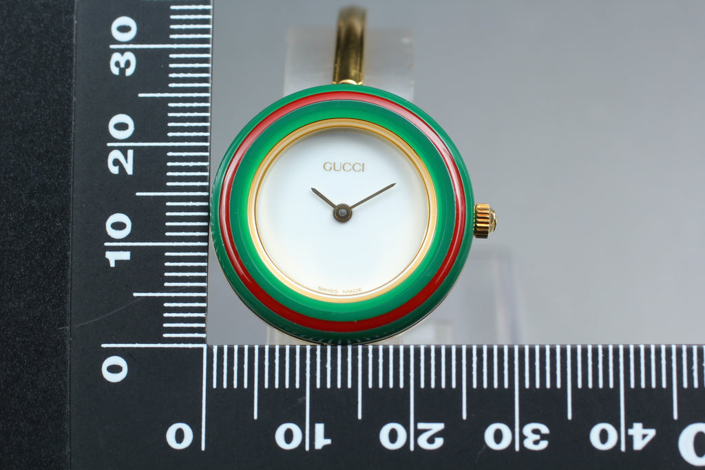 GUCCI 11/12.2 Change Bezel 12 Colors Women's Quartz Watch, Box Papers (15)