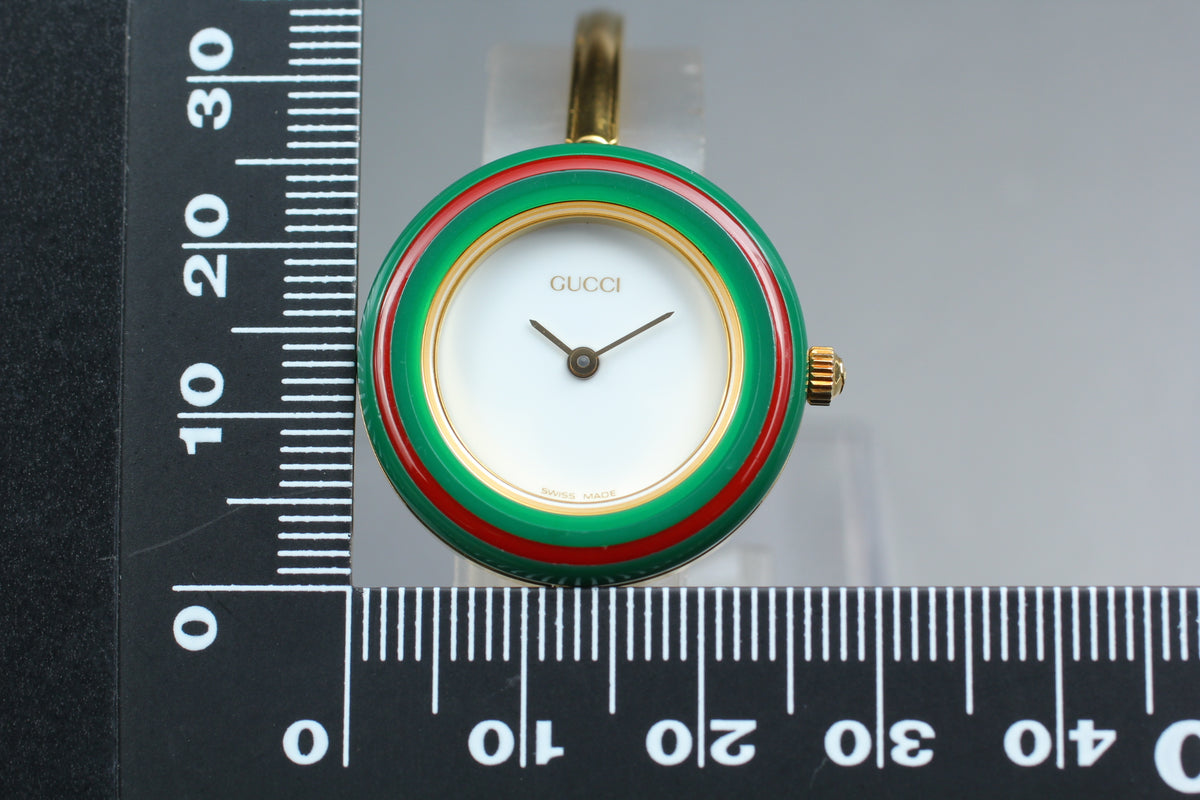 GUCCI 11/12.2 Change Bezel 12 Colors Women's Quartz Watch, Box Papers (15)
