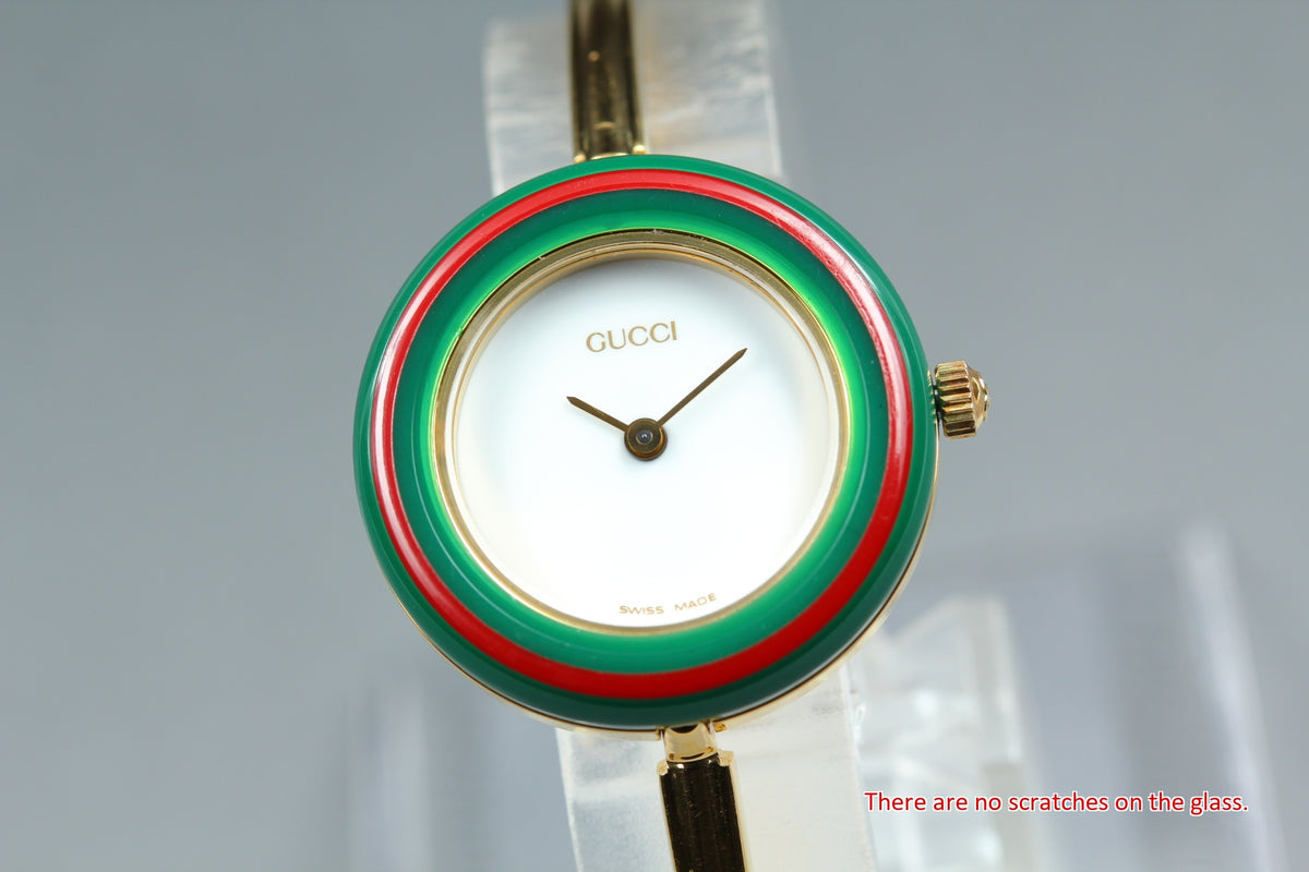 GUCCI 11/12.2 Change Bezel 12 Colors Women's Quartz Watch, Box Papers (2)
