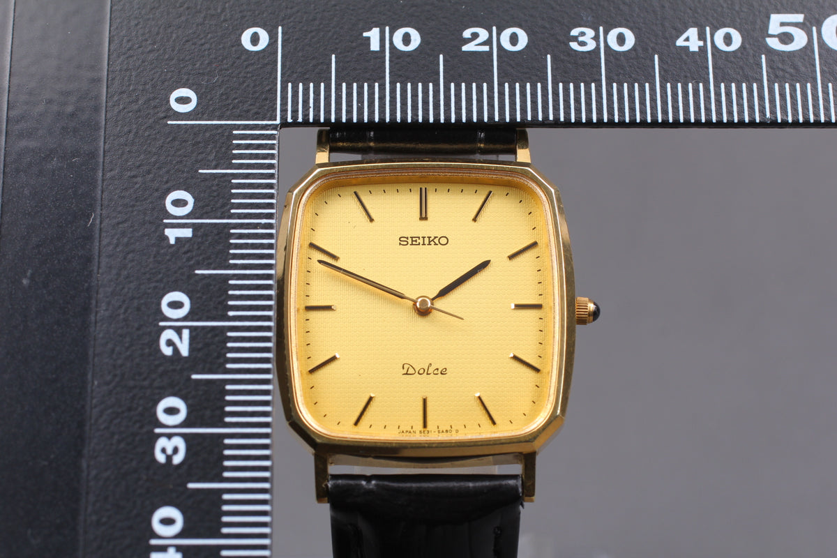 SEIKO Dolce 5E31-5A80 Gold SGP Quartz Men's Watch, 1990 (15)