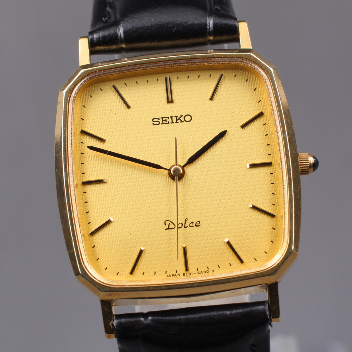 SEIKO Dolce 5E31-5A80 Gold SGP Quartz Men's Watch, 1990 (1)