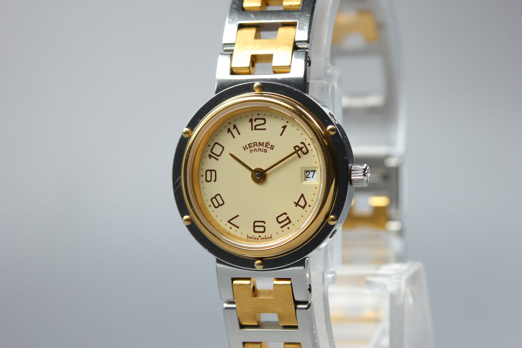 HERMES Clipper Arabic Date Quartz Women's Watch, w/ Case (4)