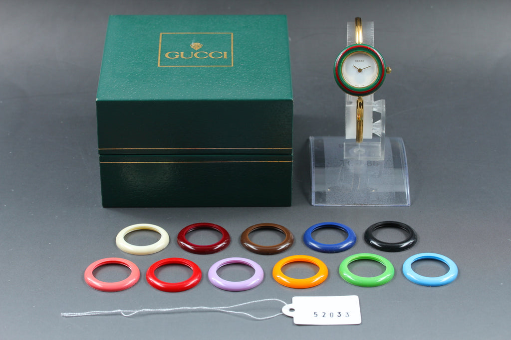 GUCCI 11/12.2 Change Bezel 12 Colors Ladies Quartz Watch, Boxed (4)