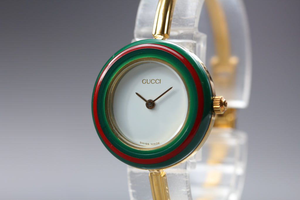 GUCCI 11/12.2 Change Bezel 12 Colors Women's Quartz Watch, Box Papers (5)