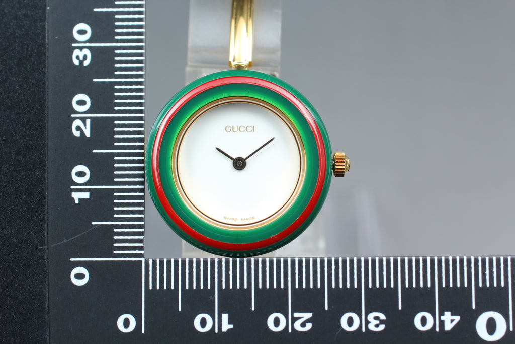 GUCCI 11/12.2 Change Bezel 12 Colors Women's Quartz Watch, Box Papers (15)
