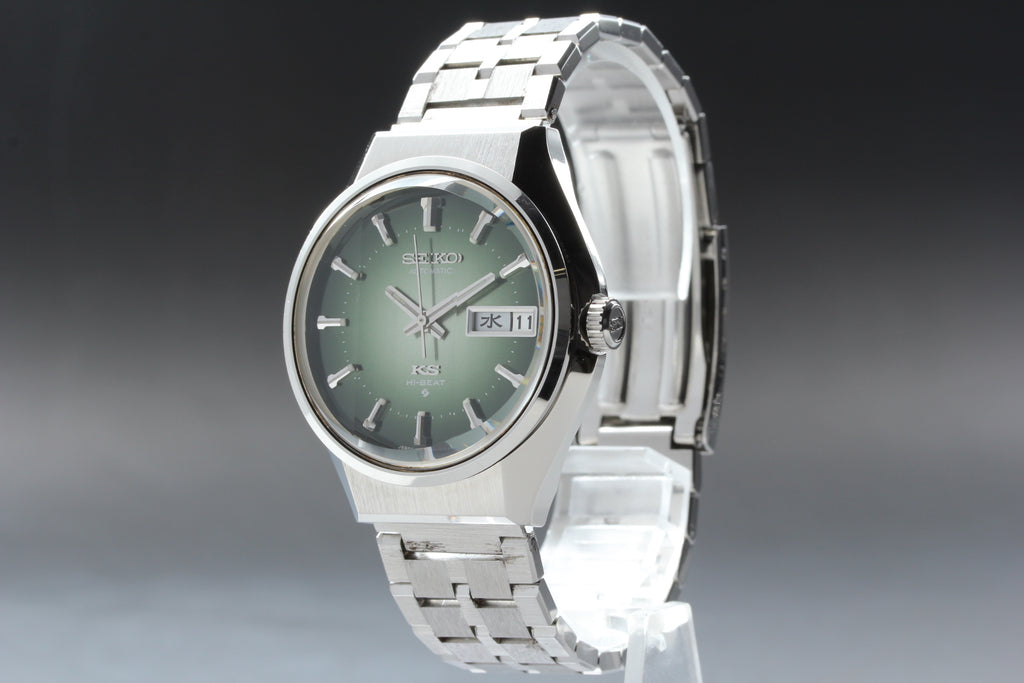 King Seiko 5626-7200 Kanji Faceted Crystal Green Automatic Men Watch (6)