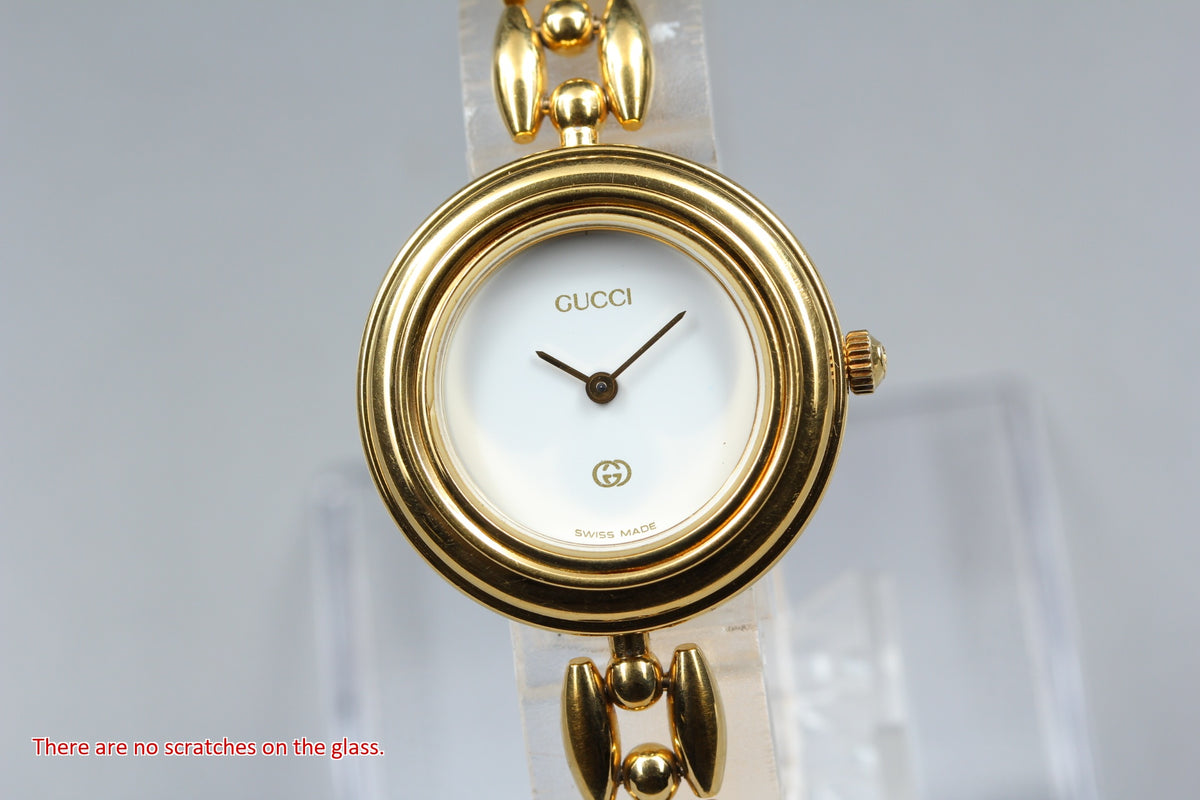 GUCCI 11/12 Change Bezel 6 Color Women's Watch, Box papers (4)