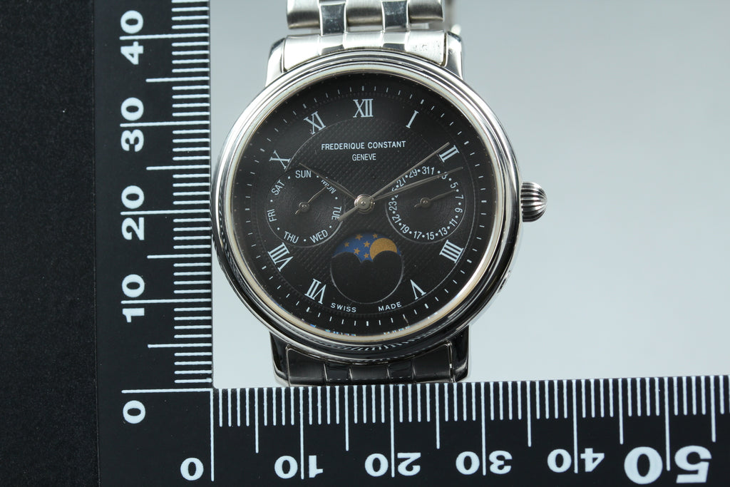 FREDERIQUE CONSTANT Moon Phase Black Dial Quartz Men's Watch (15)