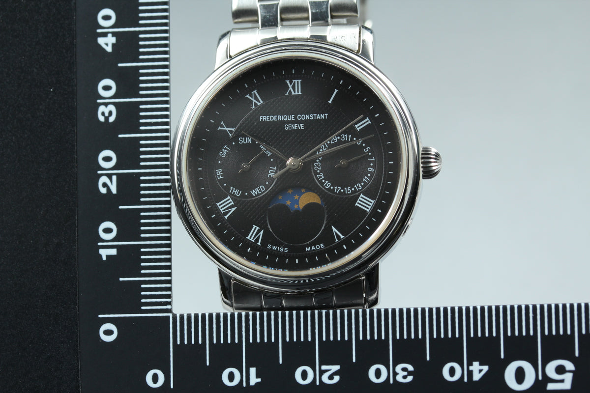 FREDERIQUE CONSTANT Moon Phase Black Dial Quartz Men's Watch (15)