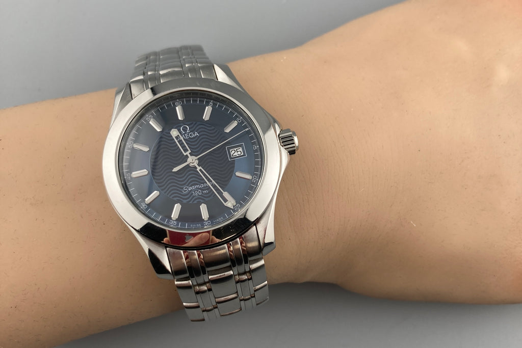 OMEGA Seamaster 120 2511.81 Blue Wave Quartz Men's Watch, Box Papers (4)