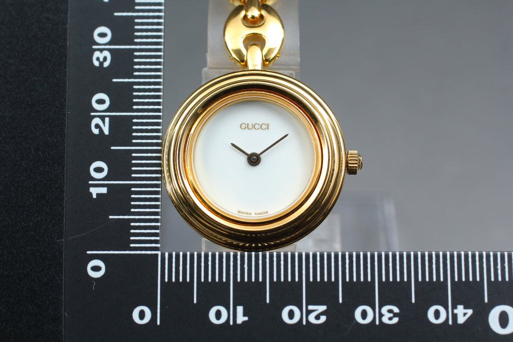 GUCCI 11/12.2 Change Bezel 6 Colors Women's Quartz Watch, Box Papers (16)